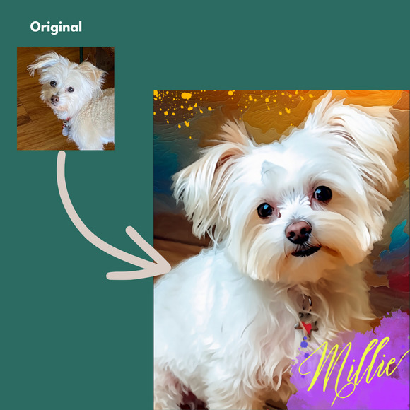 Transform Your Pet's Photo into a Work of Art - Custom Printable Wall Art - Picture 6 of 6